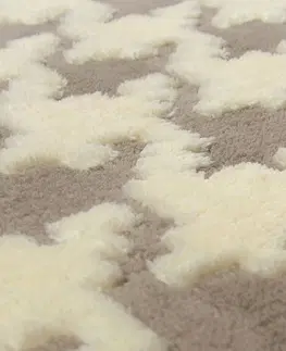 Koberce a koberečky Tutumi Koberec Clover Pepitka krémový, velikost 120x170