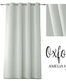 Záclony Závěs AmeliaHome Oxford světle šedý, velikost 140x250