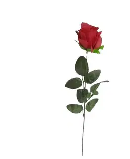 Květiny Umělá kytice Růží červená, 67 cm, 12ks