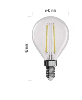 LED žárovky EMOS LED žárovka Filament Mini Globe / E14 / 1,8 W (25 W) / 250 lm / neutrální bílá ZF1201