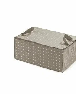 Úložné boxy Compactor Textilní úložný box na peřinu Rivoli 70 x 50 x 30 cm, hnědá