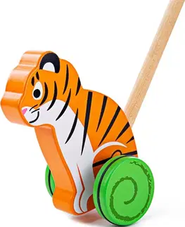 Dřevěné hračky Bigjigs Toys Dřevěný jezdící tygr TIGER