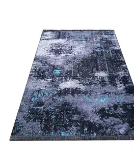 Moderní koberce Vícebarevný koberec se stříbrno-modrým motivem Šířka: 160 cm | Délka: 230 cm