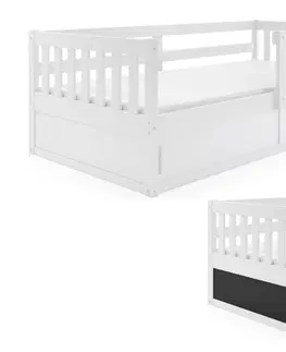 Dětské pokoje Expedo Dětská postel BENEDIS + matrace, 80x160, bílá/černá