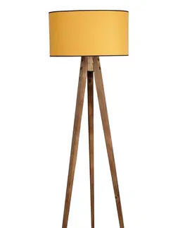 Svítidla Opviq Stojací lampa Lambader 153 cm hnědá/žlutá