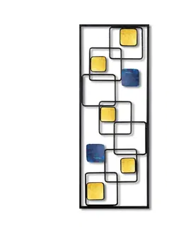 Bytové doplňky a dekorace Wallity Nástěnná kovová dekorace INFINITE žlutá/modrá