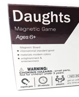 Hračky společenské hry WIKY - Dáma magnetická hra 20min