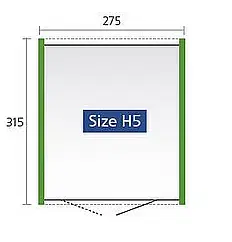 HIGHLINE Biohort Zahradní domek BIOHORT Highline H5 duo 275 × 315 cm (tmavě šedá metalíza)