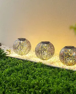 Solární dekorace na zahradu Lindby Lindby Vilani LED solární lampa v sadě 3 ks