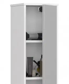 Koupelnový nábytek Ak furniture Koupelnová skříňka Fin I 30 cm bílá/stříbrná lesk