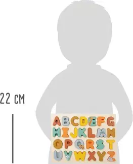 Živé a vzdělávací sady Small foot Vkládací puzzle abeceda ALPHABET