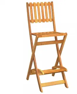 Zahradní křesla a židle Skládací zahradní barové židle 2 ks Dekorhome