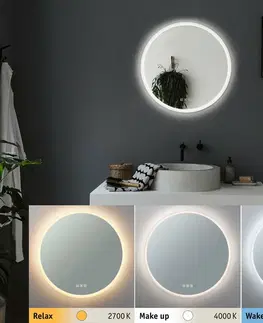 LED nástěnná svítidla PAULMANN HomeSpa LED zrcadlo s osvětlením Mirra kruhové IP44 zrcadlo/bílá 21W WhiteSwitch 789.52