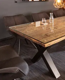 Jídelní stoly LuxD Designový jídelní stůl Shark X 220 cm přírodní - Skladem