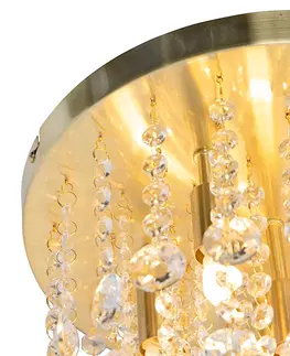Stropni svitidla Klasická stropní lampa zlatá se sklem - Medusa