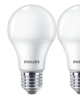 LED osvětlení Philips SADA 2x LED Žárovka Philips A60 E27/10W/230V 4000K 