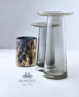 Dekorativní vázy Mondex Váza Serenite 20 cm šedá