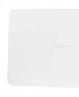 Koupelna SAPHO Kryt odpadu 147x106mm, logo SAPHO, litý mramor, bílá ND-55030-2