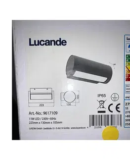 LED osvětlení Lucande Lucande - LED Venkovní nástěnné svítidlo BOHDAN LED/11W/230V IP65 