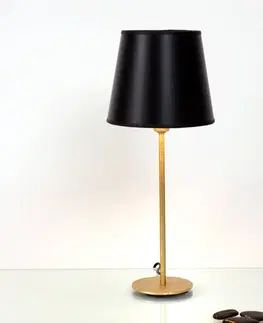 Stolní lampy Holländer Stolní lampa Mattia s kulatým stínidlem v černé