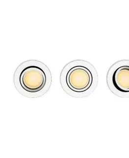Chytré osvětlení PHILIPS HUE Hue Bluetooth LED White Ambiance set 3ks Zapuštěných bodových svítidel Philips Miliskin 8719514342842 GU10 3x5,7W 3x350lm 2200-6500K IP20 bílé, stmívatelné