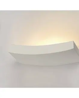 Osvětlení stěn SLV BIG WHITE PLASTRA 102 CURVE, nástěnné svítidlo, bílá sádra, QT-DE12, max. 100 W 148012