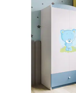 Dětský nábytek Kocot kids Dětská skříň Babydreams 90 cm medvídek modrá
