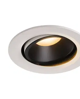 LED podhledová svítidla SLV BIG WHITE NUMINOS MOVE DL L vnitřní LED zápustné stropní svítidlo bílá/černá 2700 K 20° otočné a výkyvné 1003637