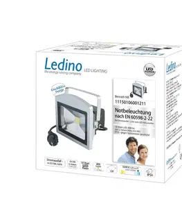 Nouzové osvětlení Ledino LED reflektor Benrath NB, nouzové osvětlení s dobíjecí baterií