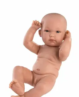 Hračky panenky LLORENS - 63501 NEW BORN CHLAPEK - realistické miminko s celovinylovým tělem - 35 cm