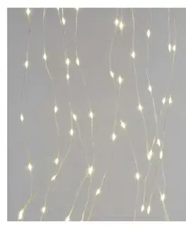 Vánoční řetězy a lamety EMOS LED vánoční řetěz - záclona Dropi s programy 1,7 m x 2 m teplá bílá