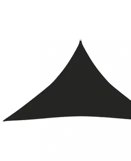 Stínící textilie Stínící plachta trojúhelníková HDPE 2,5 x 2,5 x 3,5 m Dekorhome Šedohnědá taupe