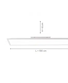 LED světelné panely LEUCHTEN DIREKT is JUST LIGHT LED panel svítidlo, bílá, 100x25 cm, přímé a nepřímé osvětlení, sériový obvod, paměťová funkce 3000K