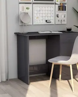 Pracovní stoly Psací stůl se skříňkou 100x50 cm Dekorhome Černá