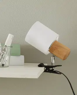 Stolní lampy a lampičky s klipem Spot-Light Moderní svítilna s klipem Clampspots bílé stínidlo