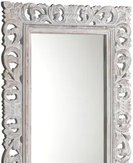 Koupelnová zrcadla SAPHO SCULE zrcadlo ve vyřezávaném rámu 80x120cm, bílá IN324