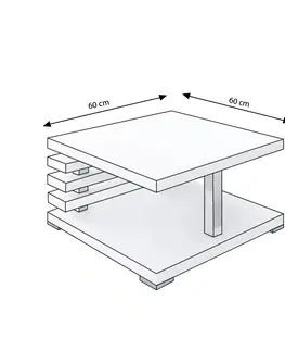 Konferenční stolky ArtAdrk Konferenční stolek MESSA | bílá matná