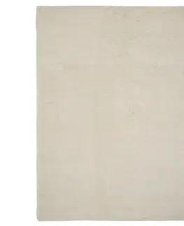 Hladce tkaný koberce TKANÝ KOBEREC Fuzzy 1, 80/150cm, Krémová
