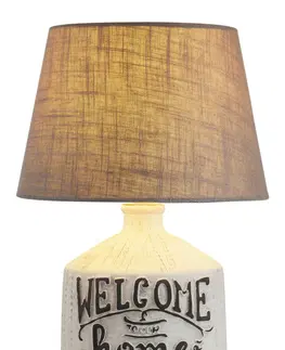 Lampy na noční stolek Rabalux stolní lampa Petra E14 1x MAX 40W béžová 4386