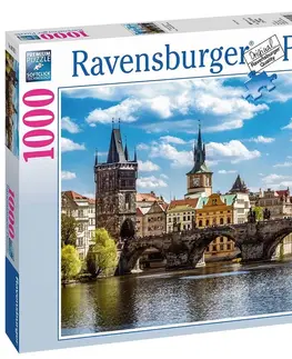 Hračky puzzle RAVENSBURGER - Praha: Pohled Na Karlův Most 1000 Dílků