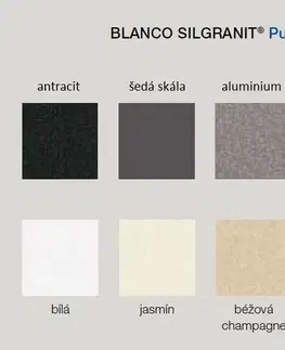 Dřezové baterie Blanco LINEE S Silgranit-look dvoubarevná tartufo/chrom
