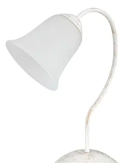 Lampy na noční stolek Rabalux stolní lampa Fabiola E27 1x MAX 40W antikovaná bílá 7260