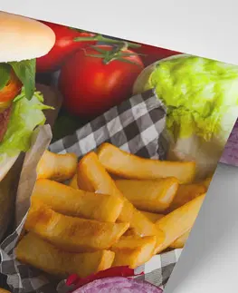 Tapety jídla a nápoje Fototapeta americký hamburger