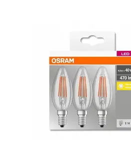 LED osvětlení Osram SADA 3x LED Žárovka VINTAGE B40 E14/4W/230V 2700K - Osram 