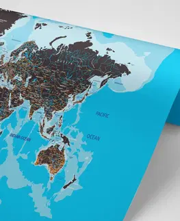 Tapety mapy Tapeta moderní mapa světa