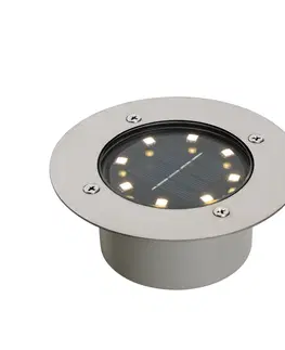 Venkovni zemni reflektory Moderní zemní bodové svítidlo ocelové včetně LED IP65 Solar - Froté