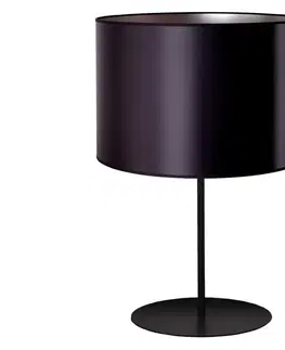 Lampy   - Stolní lampa CANNES 1xE14/15W/230V 20 cm černá/stříbrná 