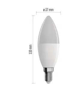 LED žárovky EMOS Chytrá LED žárovka GoSmart svíčka / E14 / 4,8 W (40 W) / 470lm / RGB / stmívatelná / Wi-Fi ZQW322R