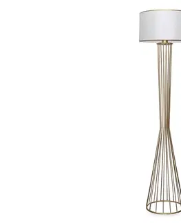 Svítidla Sofahouse 28689 Designová stojanová lampa Fellini 155 cm bílá / zlatá