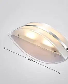 Nástěnná svítidla Lindby LED nástěnné světlo Zinka ze skla, 37,5 cm